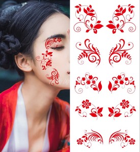 眼角贴眉心贴花钿纹身贴脸部装饰品汉服纹身男女通用舞台表演贴纸