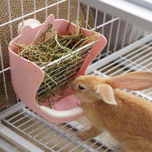 兔子草架龙猫防浪费食盆吃草神器草盒兔兔防扒草用品喂草架外置架