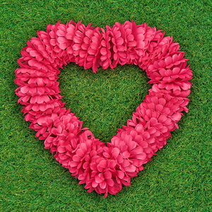 爱心加密加厚夏威夷钢丝圆花环运动会健美操六一舞蹈表演道具定做