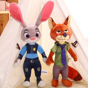 疯狂动物城朱迪兔子警官毛绒玩具公仔玩偶狐狸尼克娃娃儿童礼物