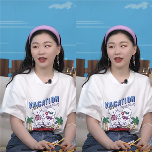 李佳琦直播间金婧同款t恤韩版简约白色小狗印花短袖穿棉上衣男女