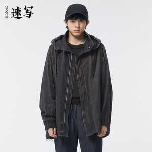 【商场同款】速写男装2021秋新品夹克中长款厚实复古潮9l8602430