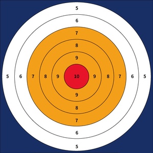 射击靶纸60cm全环人形半身铜板纸比赛练习荧光打靶飞镖靶纸贴