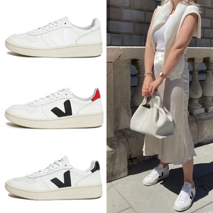 法国veja真皮洋气ins潮复古港味厚底小白鞋女板鞋百搭小众设计感