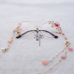 紫箫阁原创设计复古风流苏眼镜樱花汉服配饰古风个性新品春夏琉璃