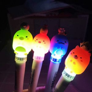 墙角角落萌物中性笔学生水性笔签字会发光中性笔夜光笔