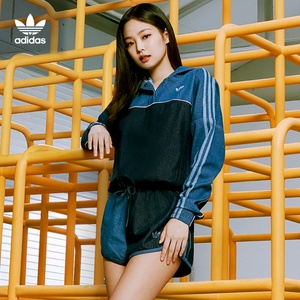 阿迪达斯官网 adidas 三叶草 blackpink同款女装运动短裤gm5374