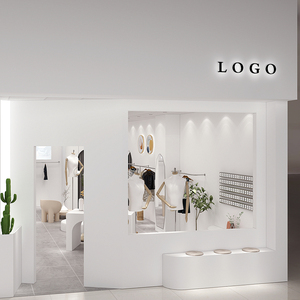 现代风格实体门头店铺精品女装室内设计3d建模效果图制作