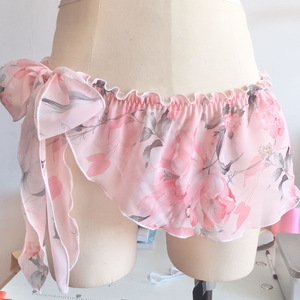 mc013 男士穿公子复古花美男小裙子内裤荷叶边雪纺性感男体女款