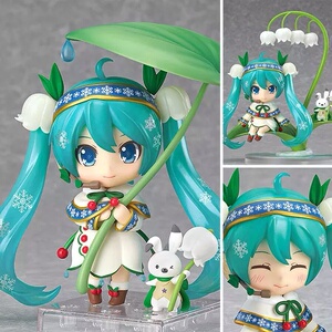 gsc 初音未来 雪初音snow bell 铃兰花 wf2015 493粘土手办