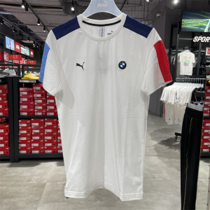 彪马puma 宝马bmw联名款男子运动休闲t恤拼接圆领短袖599516