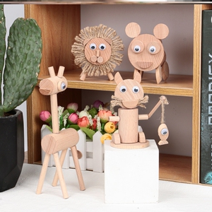 儿童立体动物diy制作材料包手工玩具木工作业拼装模型半成品益智