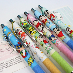 卡通动漫蜡笔小新按动中性笔限定黑色网红少女心学生文具书写