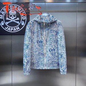 dior/迪奥 21fw新款 老花字母logo涂鸦满印休闲风衣夹克男外套女