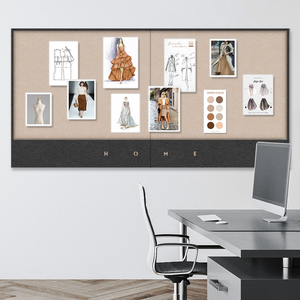 寻止公司照片墙办公室留言板记事板图钉墙板毛毡墙贴自粘现代简约