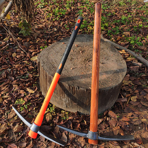 辊锻钢镐洋镐十字镐鹤嘴锄铁镐开矿羊角镐大号木柄镐头开荒农用镐