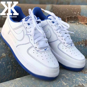 nike air force 1耐克空军一号男子低帮蓝白缝线休闲鞋cv1724-101