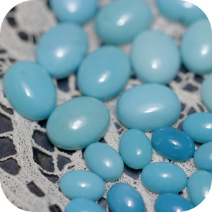 美国亚利桑那睡美人 蓝松石 天然无优化 椭圆 裸石