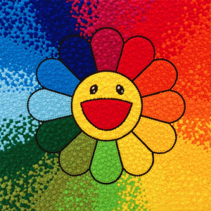 村上隆太阳花拼图立体日本日式漫漫拼拼豆手工diy模板工具包套装