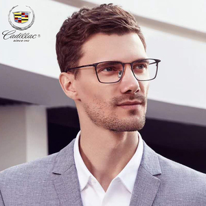 cadillac凯迪拉克男款商务纯钛大脸型近视眼镜架全框c3049d送镜片