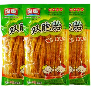 湖南辣条双胞胎麻辣长条超长80后儿时怀旧一毛一根长长的零食小吃