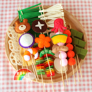 幼儿园区角不织布烧烤串材料包套装仿真食物儿童手工作业diy过家