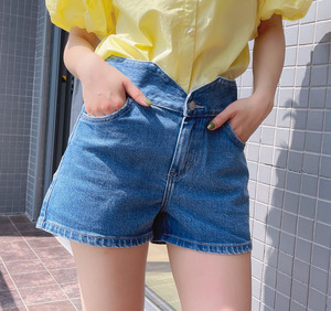 大王aw牛仔迷你短裙裤女22夏前裙后短裤热裤显腿长防走光1人付款219