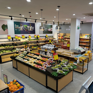 生鲜店蔬菜货架超市钱大不锈钢蔬菜架子水果货架蔬货架展示架定制
