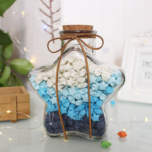 透明玻璃五角星装幸运星星罐子许愿瓶空瓶成品365/520心愿瓶礼物