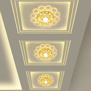 七彩led射灯客厅吊顶过道走廊灯玄关水晶灯门厅入户灯创意阳台灯