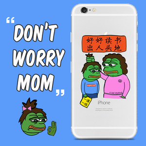 悲伤蛙好好学习人气一个悲伤店铺创意搞怪iphonexs手机壳卡通i78p