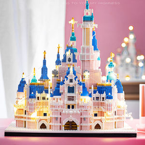 公主梦幻城堡积木模型儿童女孩生日礼物创意玩具摆件