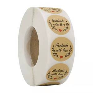 1.5-in Handmade Stickers Labels Roll手工装饰包装封口卷装贴纸