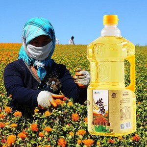 （23年生产）中粮塔原新疆红花籽油1.8L物理压榨一级食用油