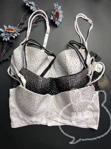 维多利亚的秘密 限量高端施华洛世奇水钻覆面文胸 钻肩带内衣 36c