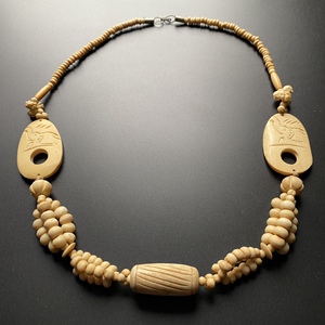 尼泊尔手工民族风染色牦牛骨项链藏式特色牛骨项链藏装拍照配饰