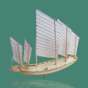 中国沙船木制拼装模型套件DIY古航模科普动手制作课器材船模套材