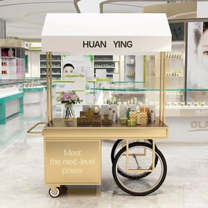 可移动陈列柜摆摊小推车冰粉地摊花车手推专用货架集市摊位促销台