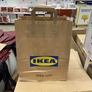 宜家代购国内代购ikea标志牛皮纸袋大号礼品袋子纸袋手提袋购物袋