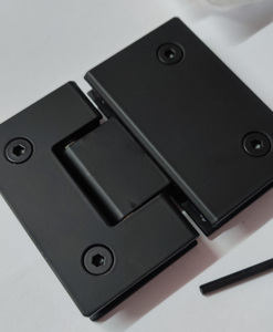 浴室门淋浴房门304黑色内外开折页-通用型180度合页浴室夹铰链