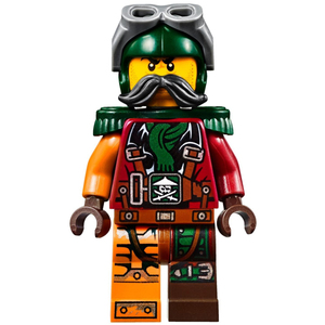 乐高lego 幻影忍者 人仔 njo197 火枪大副 飞行装 70601 70605