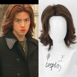 帝王cosplay假发假面骑士555乾巧cos巧爷浅棕色短发男定制假毛