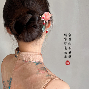 高端发簪古风精致古装汉服簪子后脑勺高级感大人发钗日常外戴头饰