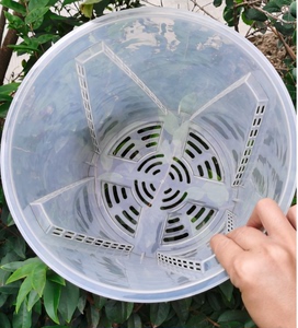 特大号高透明塑料控根花盆热植花烛蔓绿绒龟背竹专用透气盆大口径