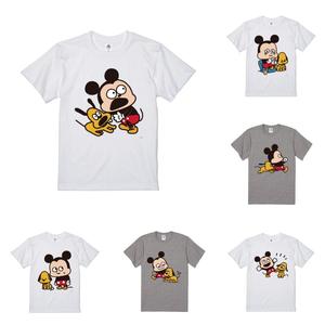 日本迪士尼Disney米奇 布鲁托 D-made Nishimura Yuji 短袖T恤