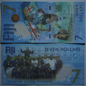 斐济7元2017年全新unc纪念斐济赢得2016夏季奥运会七人榄球赛金牌