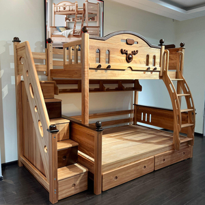 红檀木上下床枫桦木双层床男孩实木上下铺高低床女孩子母床两层床