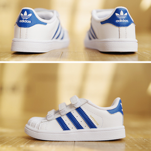 现货美国购回正品阿迪达斯三叶草adidas贝壳头男女童魔术贴板鞋图片