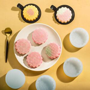 花纹线条月饼硅胶模具食品级家用DIY中秋节绿豆糕凤梨酥甜点