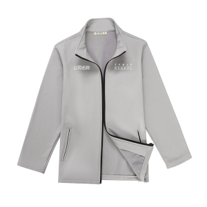 特斯拉工作服夹克浅灰色防风长袖汽修服